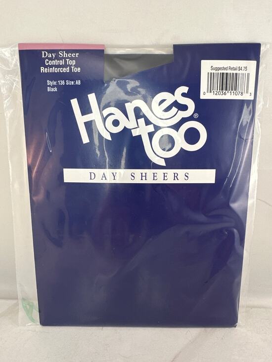 Hanes Accessories - Hanes Too Pantyhose Black Day Sheer 136 Size AB